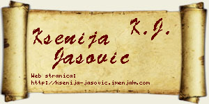 Ksenija Jašović vizit kartica